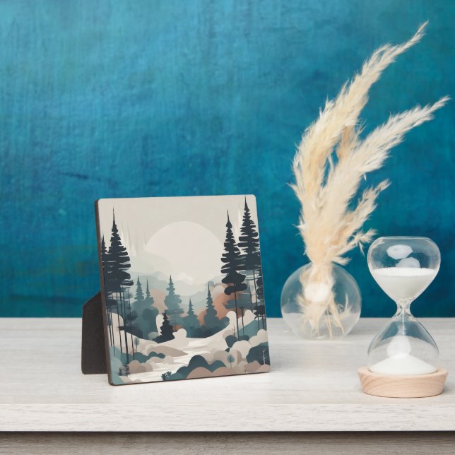 Boho Forest Landscape Artwork Plaque (Insitu)