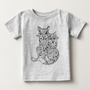 Boho Fox Doodle Baby T-Shirt