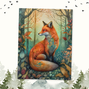 Boho Fox Postcard