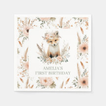 Boho Fox Woodland Themed Birthday Party