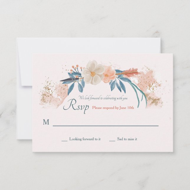 Boho Frame RSVP Card (Front)