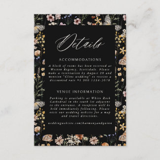 Boho Frame Wedding Details Enclosure Card
