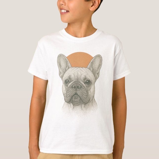 Boho French Bulldog T-Shirt  (Front)