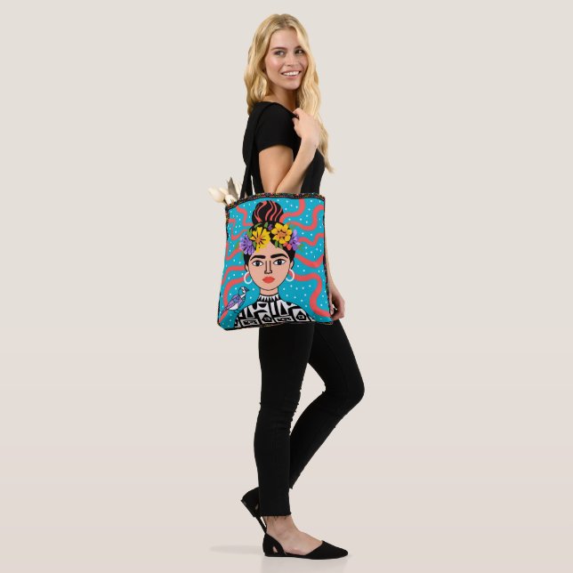Boho Frida Style Tote Bag On Model Tote Bag (On Model)