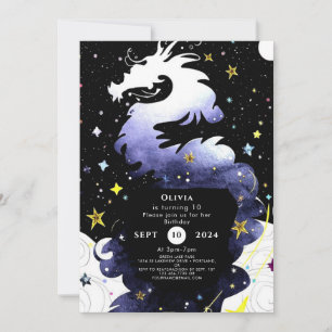 Boho Fun Magic Dragon Birthday Invitation