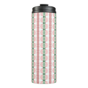 Boho Funky Retro Eclectic Pastel Christmas Stripe Thermal Tumbler
