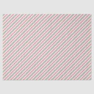 Boho Funky Retro Eclectic Pastel Christmas Stripe Tissue Paper