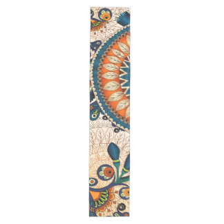 Boho Funky Trendy Retro Abstract Pattern Medium Table Runner