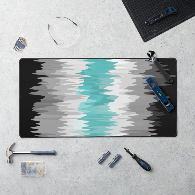 Boho Funky Wavy Abstract Libramasculine Pride Flag Desk Mat (Workstation)