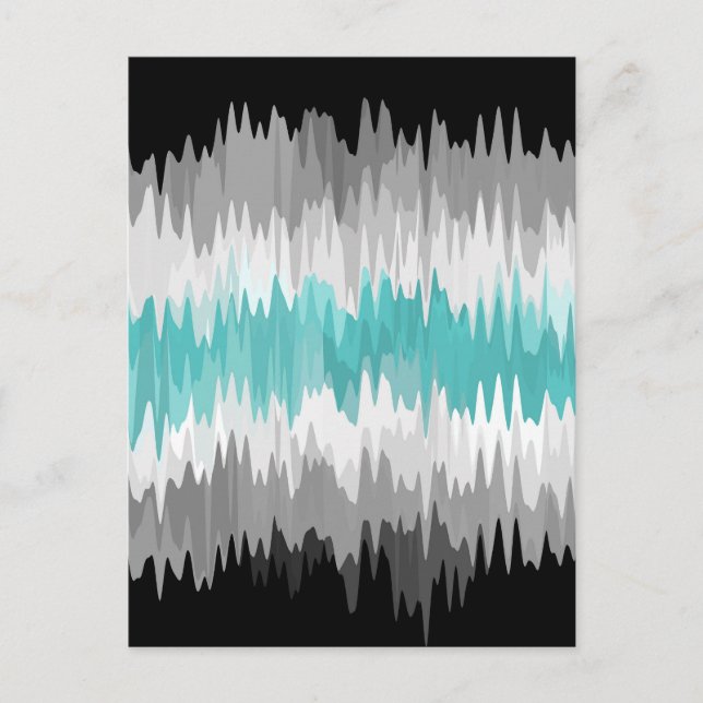 Boho Funky Wavy Abstract Libramasculine Pride Flag Postcard (Front)