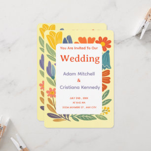 Boho Garden Bliss Wedding Invite