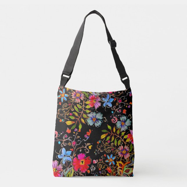 Boho Garden Crossbody Bag (Front)