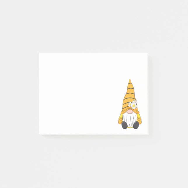 Boho Garden Elf Boy Cute Orange Boy Gnome Post-it Notes (Front)