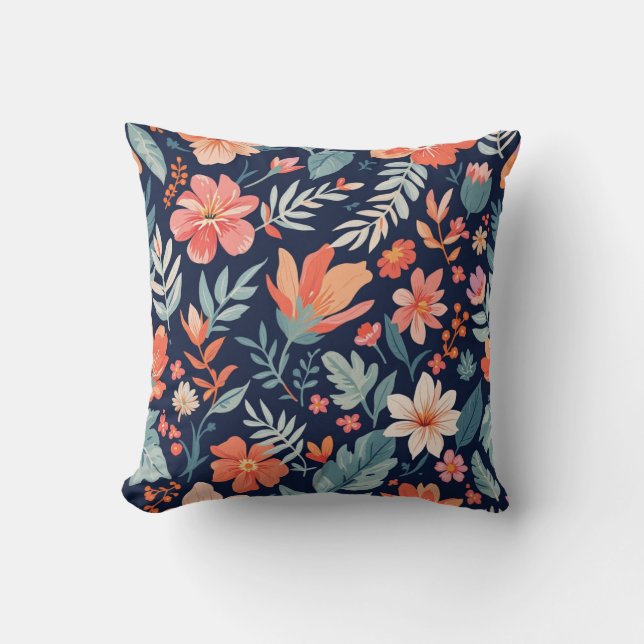 Boho Garden Whimsy - Oreillers à lancer floral tro (Recto)