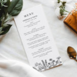 Boho Garden Wildflower Wedding Reception Menu<br><div class="desc">Boho Garden Wildflower Wedding Reception Menu</div>