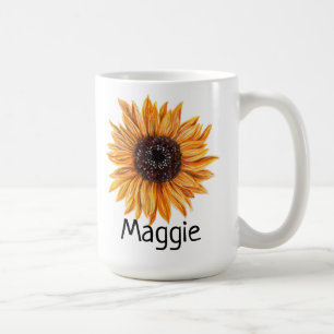 Boho GAUCHE conception tournesol Mug