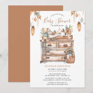 Boho Gender Neutral Baby Shower Invitation
