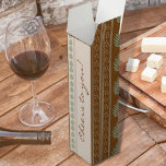 Boho Geo Botanical Gift Box<br><div class="desc">Beautiful boho botanical and geo design gift box - perfect for a bottle of wine. The outside reads "Cheers to you!"</div>