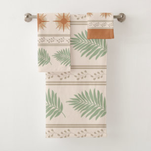 Boho Geo Botanical Towel Set