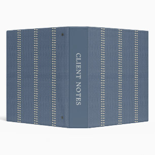Boho geo simple lines beige denim blue rustic binder