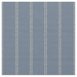 Boho geo simple lines beige denim blue rustic fabric