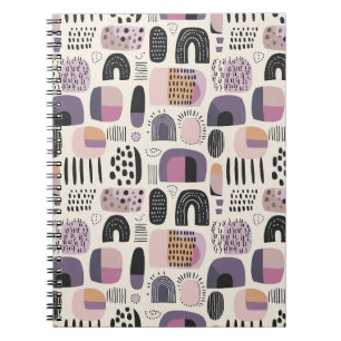 Boho Geometric Abstract Pattern Notebook
