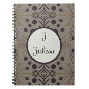 Boho Geometric Arrow Grey Personalized  Notebook