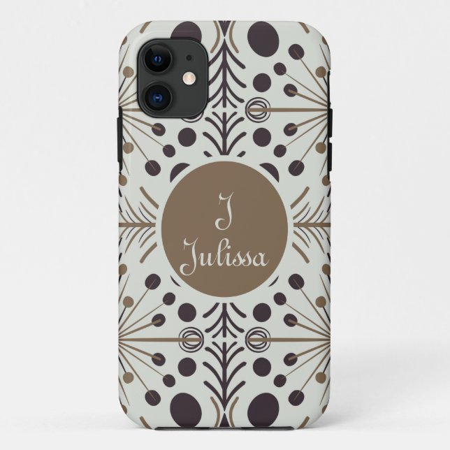 Boho Geometric Arrow White Personalized Case-Mate iPhone Case (Back)