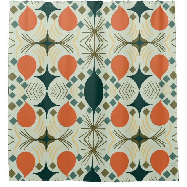 Boho Geometric Diamond Mint Pattern  (Front)