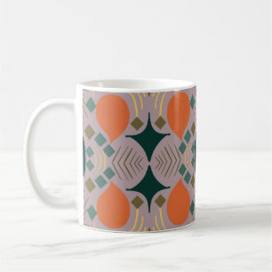 Boho Geometric Diamond Purple Coffee Mug
