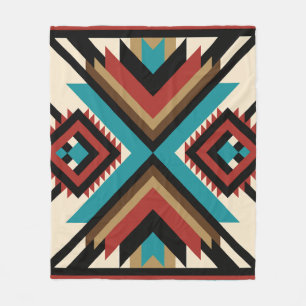 Boho Geometric Fleece Blanket
