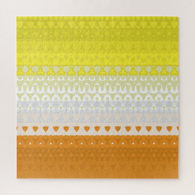 Boho Geometric Funky Abstract Maverique Pride Flag Jigsaw Puzzle (Vertical)