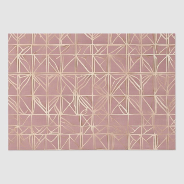 Boho Geometric Gold Design Decoupage paper (Front)