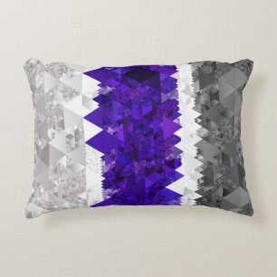 Boho Geometric Mod Retro Greygender Pride Flag Accent Pillow