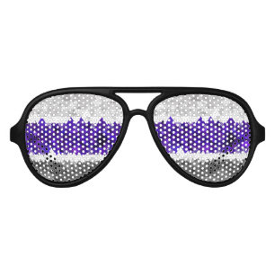 Boho Geometric Mod Retro Greygender Pride Flag Aviator Sunglasses