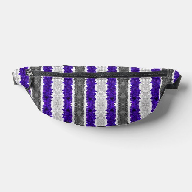 Boho Geometric Mod Retro Greygender Pride Flag Fanny Pack (Lay Down)