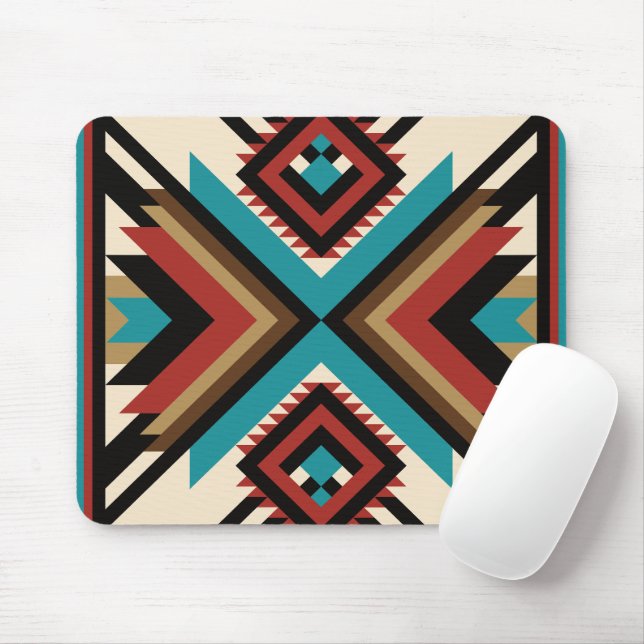 Boho Geometric Mouse Pad (With Mouse)