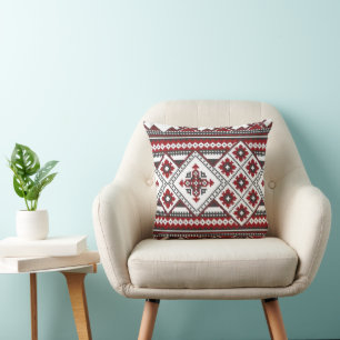Boho Geometric Throw Pillow Moroccan Tribal Decor
