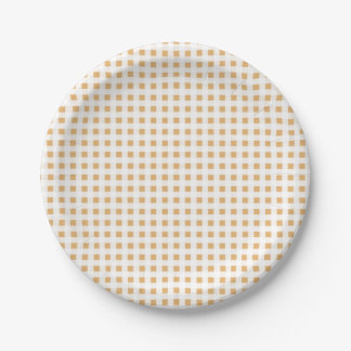 Boho Gingham Pattern Paper Plate