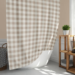 Boho Gingham Pattern Plaid Chequered Neutral