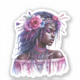 Boho Girl AI Art Bohemian Fashion