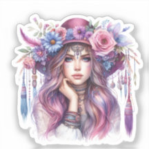 Boho Girl AI Art Bohemian Fashion