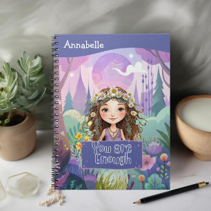 Boho Girl Blue "You are Enough" Notebook