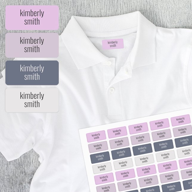 Boho Girl Nom de l'école Étiquettes (Cute pink boho name labels for school uniforms, jackets, gym clothes, and more!)