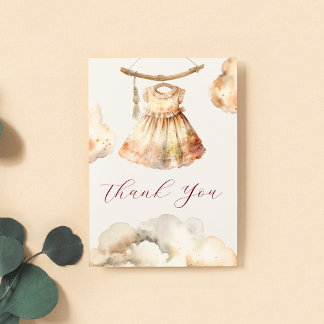 Boho Girl tenue Baby shower Merci