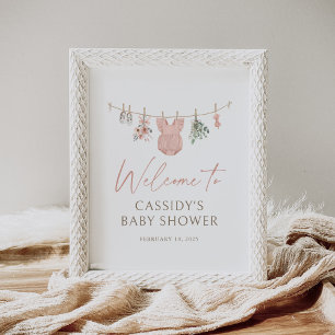 Boho Girl Vêtements de bébé Baby shower Affiche de