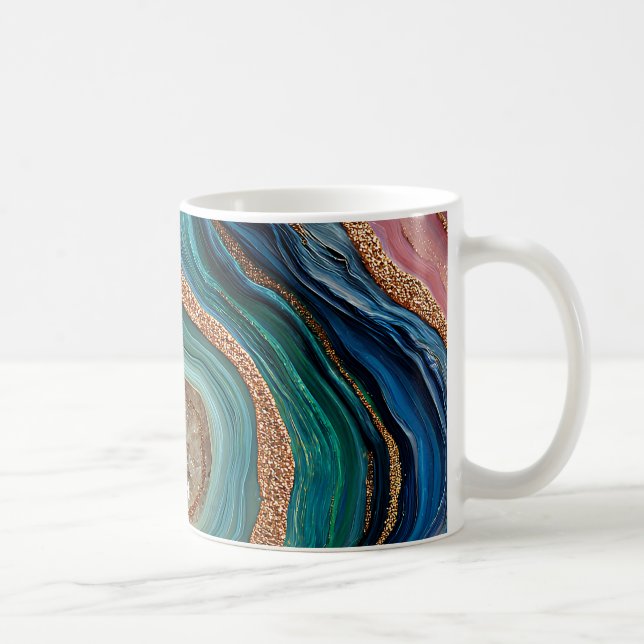 Boho Glitter Agate Coffee Mug (Right)