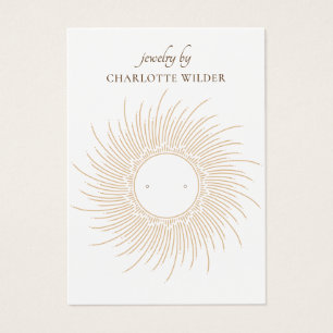 Boho Gold Sunburst Spiral Earring Display Card