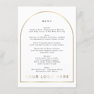 Boho Golden Arch Event Logo Menu