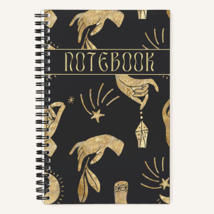 Boho Golden Hands Magical Spiral Notebook